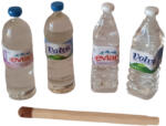 Hobbyplanet Sticle cu apa VOLVIC si EVIAN 4 buc- miniaturi casute papusi (CC73905)