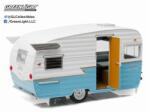 GreenLight SHASTA AIRFLYTE 1961 albastru alb MACHETA RULOTA SCARA 1 24 GREENLIGHT (gl18229)