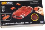 HAPPY WELL Puzzle 3D Macheta auto Mercedes-Benz SLS AMG GT rosu scara 1: 32, Happy Well (2427)