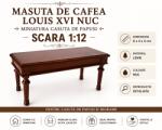 Hobbyplanet Masuta de cafea Louis XVI nuc - miniatura casuta de papusi 1: 12 (CC31103)