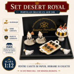Hobbyplanet Set desert Royal din portelan Deluxe cu aur 24K, miniatura 1: 12 pentru colectionari (VR14108)