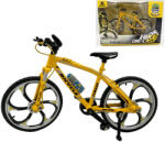 Golden Wheel Macheta Bicicleta Mountain Bike 1: 10 galbena Golden Wheel 02C , Miniatura Bicicleta cu Parti Mobile (2879)