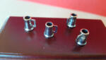 Hobbyplanet Halbe de bere din metal set 4 buc - miniaturi papusi (D226)