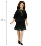 DOLLHOUSE Papusa din portelan cu par lung - miniatura casute de papusi (CC2626) Papusa