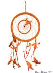 Fashion Dreamcatcher (Prinzator de Vise) portocaliu 28 cm , decor boho protector, cod 50452 (ff50452)