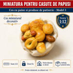 Hobbyplanet Cos cu paine si produse de patiserie, miniatura 1: 12 pentru casute de papusi - Model 3 (V99766_3)
