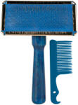 TRIXIE Perie Soft Cu Pieptene De Curatat, Maner Lemn, 9x13 cm, 2354