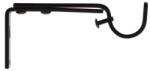  Set Consolă Galerie Simplă Deschisă Ext Fi20/11-15 Cm - Negru Mat Compoziție Fier Forjat (7215955)