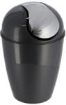  Coș Gunoi Cu Capac Plastic 5, 6L Conic - Gri | Coșuri De Gunoi Baie (6518180) Cos de gunoi