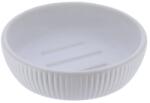  Săpuniera Ceramică Rotundă Striatii - Alba (64167100)