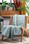 MoftX Patura Coline 125x150cm, Culoare Gri Verde, 100% Bumbac (P2C798006) Patura