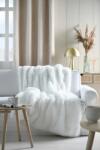 MoftX Patura Cosylife 130x160cm, Culoare Alb, 100% Poliester (P2E008001) Patura