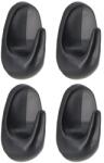  Cârlig X4 Pvc Oval - Negru | Cuiere Baie (9041103)