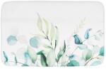 MoftX Covor De Baie Microfibra Design Floral 45x75cm - Bleu / Verde Culoare Verde (7701786) Covor baie