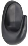  Cârlig X1 Pvc Oval - Negru | Cuiere Baie (9043103)