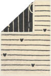 Cawö Prosop Lines&Hearts 30 x 50 cm, gri închis (6276 30/50 37) Prosop