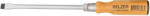 Bahco Csavarhúzó, Bahco 9710-12-210, natúr, szárhossz: 210 mm, átmérő: 12 mm, lapos, króm-vanádium acél szár, fa markolat (TC225726)