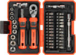Strend Pro Csavarhúzó és bitkészlet, Strend Pro Premium, fekete/narancssárga, 38 db, TX, PH, PZ és lapos bitekkel, dugókulcsok 4-12 mm, racsnis csavarhúzó (TC2250872)