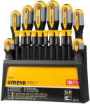 Strend Pro Csavarhúzókészlet, Strend Pro SDX72-118, fekete/szürke, 18 db, lapos: 6 db, PH: 6 db, TX: 6 db, tartó: 1 db (TC2250191)