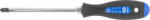 NAREX Csavarhúzó, Narex 8055 03, fekete/kék, teljes hossz: 275 mm, szárhossz: 155 mm, PZ3 keresztfejű, króm-vanádium acél szár, műanyag markolat (TC225642)