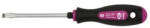 NAREX Csavarhúzó, Narex 8053 16 SatinLine Profi, fekete/rózsaszín, teljes hossz: 300 mm, szárhossz: 180 mm, átmérő: 10 mm, lapos, króm-vanádium acél szár, műanyag markolat (TC225775)