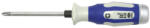 NAREX Csavarhúzó, Narex 8057 13, kék/szürke, teljes hossz: 265 mm, szárhossz: 150 mm, PH3 keresztfejű, krómozott, edzett acél szár, műanyag markolat, ütőfej (TC225513)
