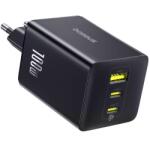 Baseus Incarcator Retea Baseus EnerFill FE11, 100W, 5A, 1 x USB-A - 2 x USB-C, Gri P10182102123 (P10182102123)