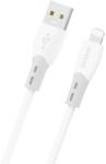 Dudao L25SL 30W USB-A - Lightning kábel puha szilikon fonattal 1m - Fehér