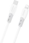 Dudao L25SX 30W USB-C - Lightning Kábel Puha Szilikon Fonattal 2m - Fehér - smartdiszkont
