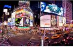 Media MÉDIA Öntapadó és mosható tapéta, Times Square panoráma, 220 x 135 cm (FOTOTAP4111)
