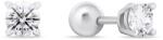 Brilio Silver Cercei tip știft de argint cu zirconi transparente EA923/4/5W 0, 6 cm