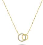 Brilio Silver Colier frumos placat cu aur cu zirconi NCL100Y