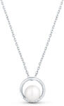 JwL Luxury Pearls Colier fin cu perlă autentică și zirconii JL0833 (lănțișor, pandantiv)