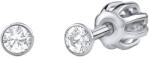 Silvego Cercei tip știft de argint cu zirconi Swarovski Zirconia 2, 5 mm SILVEGO706025W (șurub)