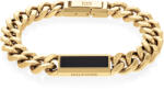 Tommy Hilfiger Brățară atemporală placată cu aur cu onix 2790539