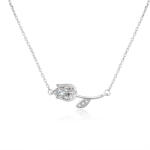 Beneto Romanticcolier de argint cu zirconi limpezi AGS486 / 47L