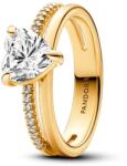 Pandora Inel fermecător placat cu aur cu zirconi Timeless Shine 163100C01 56 mm