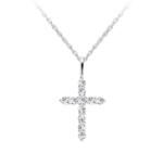 Preciosa Colier de designer din argint cu Tender Cross zirconiu cubic Preciosa 5332 00