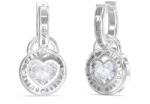Guess Cercei eleganți suspendați placați cu aur 2v1 Rolling Hearts JUBE03351JWRHT/U