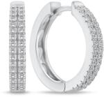 Brilio Silver Cercei cercuri delicate din argint cu zirconi EA768W