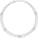 Brilio Silver Brățară dublă pentru picior din argint cu zirconiu ANK105W