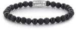 Rebel&Rose Brățară din mărgele Negru Rocks RR-60033-S 20 cm - L+