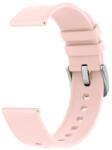 4wrist Curea universală din silicon cu închidere argintie 22 mm - Roz