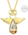 Levien Colier placat cu aur cu cristal sclipitor Angel Rafael