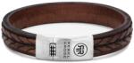 Rebel&Rose Brățară din piele pentru bărbați Stranded Cognac RR-L0079-S 19 cm - L