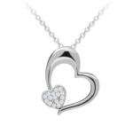 Preciosa Romantic colier din argint Tender Heart cu zirconiu cubic Preciosa 5334 00