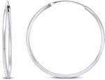 Brilio Silver Cercei rotunzi din argint atemporali EA020 6 cm