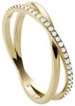 Fossil Inel elegant placat cu aur cu cristale JF03752710 52 mm