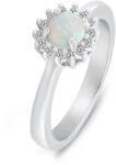 Brilio Silver Inel de argint cu opal alb sintetic și zirconi RI110W 52 mm