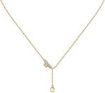 Trussardi Colier delicat placat cu aur cu cristale T-Logo TJAXC07